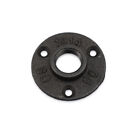 1 2  Black Malleable Iron Floor Flange Fitting Pipe Npt - Lot Of 10 - Vintage