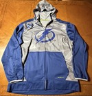 Reebok Nhl  29 Grey And Blue Center Ice Zippered Hoodie 