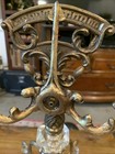 Vintage Ornate Brass-tone Balance Scales Of Justice Faux Crystal Prisms  20   