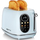 Keenstone Smart Touch Screen Toaster 2 Slice  Retro Wide Slot Stainless -  Blue