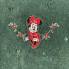 Vintage Girls Disney Store Minnie Mouse Green Velvet Dress 4 5 A15