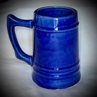 Set Of 2 Vintage Cobalt Blue Pottery Beer Stein Mugs Tankards 6    Stoneware