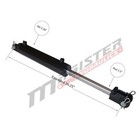 Hydraulic Cylinder Welded Double Acting 3  Bore 8  Stroke Clevis End 3x8 New
