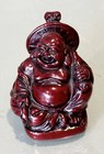 Vintage Antique Asian Chinese Japanese Carved Wood Buddha Monk Netsuke Figurine