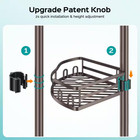 4-tier Adjustable Corner Shower Caddy For Bathroom Organizer With Soap And Rod S