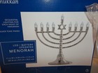 Menorah Chanukah Hanukkah Traditional Polished Silver Tone