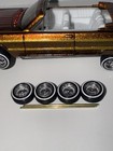 1 64 Lowrider Spoke Wheels With White Wall Tires And 2 Prong Knock Offs    no Car   
