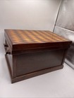 Inlaid Wood Decorative Box  Pattern On  Top 13x8x9