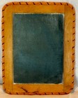 Antique 1800 s School 2 Side Slate Chalkboard W Felt And Twine Trim 7 5x9   Euc