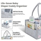 Upgraded Baby Diaper Caddy Organizer  Portable Nursery Storage Bin With Handl   