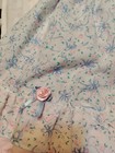Vintage Baby Girl Ruffle Pinafore Dress Pink  Blue Floral Rosette Toddler Sz 3t 
