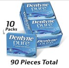 Dentyne Pure Mint With Herbal Accents Sugar Free Gum  10 Packs Of 9 Pieces 