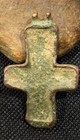 Byzantine Bronze Reliquary Cross Half Enkolpion 9th-12th C Ad 40mm