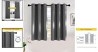 Contemporary Grey Blackout Drapes With Silver Grommet Top     2 Panels  45  Long