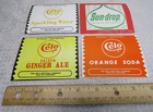 Lot Of 4 Vintage Celo Bottling Co  Rare 24 Oz Paper Bottle Labels Sauk City Wi