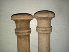 Set Of 2 Vintage Wooden Architectural Salvage Ornate Brown Columns 12 1 2 