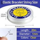 1mm Elastic Bracelet String Cord - Crystal Stretch Bead Cord For Jewelry Making