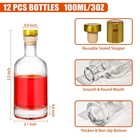 12 Pack 3oz Glass Bottles With Cork Lids  100ml Clear Liquor Bottles With T-t   