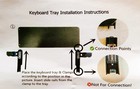 Ace Under Desk Keyboard And Mouse Pull Out Tray With C Clamps New