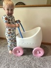Little Tikes White Pink Baby Doll Carriage Buggy Pram Stroller Child Sized