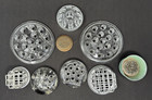 9 Vintage   Antique Flower Arranging Frogs   Glass Metal Cages   1 Marked Vogue