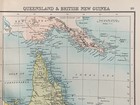 1898 Queensland   British New Guinea Antique Colour Map By John Bartholomew