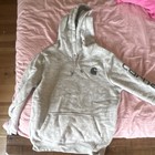 Carhartt Boys Gray Pullover Hoodie Logo Pockets Relaxed Fit M  8-10 