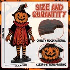 3 Pcs Vintage Halloween Decorations Indoor Retro Pumpkin Ghost 3