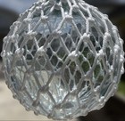 Japanese Glass Fishing Float 7 9in Light Green With Original Net