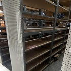 Industrial Gray Metal Warehouse Shelving Unit Steel Frame Particle Board Shelves