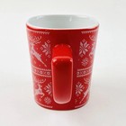  nescafe  Coffee Mug Red White Reindeer Sweater Pattern  nestle  11oz Christmas