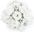 50pcs White Roses Artificial Flowers  1 6  Small Silk Fake Roses