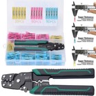 Crimping Tool Heat Shrink Set With 200pcs Marine Grade Butt Connectors Wire