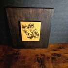 Vintage 1966 Sketch On Wood Signed - 12 x12  Mounted Art Panel
