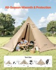Vevor Tipi Hot Tent With Stove Jack Waterproof Portable For 4-6 Persons Camping
