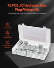 New   72 Pcs Jic Hydraulic Fittings heavy Duty Master Industrial Hydraulic Cap And