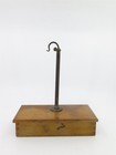 Antique Balance Weight Scale Brass And Wooden Box With Weights