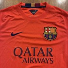 Nike Fc Barcelona 2014-15 Away Soccer Jersey Shirt Medium Qatar Airways Mens