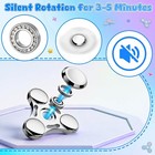 Silver Metal Fidget Spinner Stainless Steel Edc Stress Relief For Kids Adults