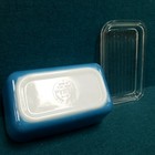 Vtg Pyrex Blue Fridge Container A-41 502-b W  Glass Lid 