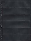 100 Lighthouse Vario 6s Stamp Stock Pages 6 Row Double Side Black Archival Sheet