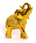 Set Of Two   10     h  Gold Color Elephant Statue For Thanksgiving Decor Gift