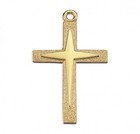 Gold Plated Sterling Silver Star Burst Cross Medal Pendant Necklace  18  Chain