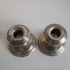National Silver Sterling Candle Stick Holders Set Of 2 Weighted  228 4 Grams