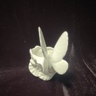 Vintage White Porcelain Butterfly Motif Trinket Holder