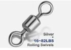 25 100pcs Fishing Barrel Swivel Silver Stainless Steel Rolling Solid Ring Swivel