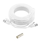 White Premium 60ft Cctv Surveillance Bnc Extension Cables For Swann Systems