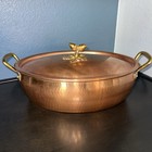Ruffoni Historia Oval Deep Roaster 8 5qt Acorn Knob Hammered Copper Roasting Pot