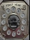 Malden Designs Baby   s First Year Photo Frame Silver 13 Openings New