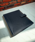 Mark Cross Executive Black Saddle Leather Agenda Planner Italy 5 Rings Rare